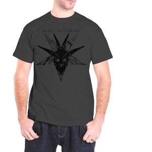 Alice in Chains Skull Logo grunge alternative metal rock T-Shirt L NWT